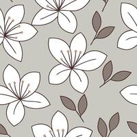 Elegant summer flowers seamless pattern with soft petals and muted tones for sophisticated floral designs concept as Elegant summer flower pattern with soft petals and muted tones Clean Set 2 vector
