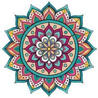 a colorful mandala design on a white background white background vector