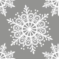 Elegant snowflake lace seamless tile pattern with intricate patterns and soft white tones concept as Intricate lace like snowflakes with soft white tones create an elegant seamless Clean vector