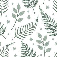 Elegant spring moss and fern seamless tile pattern with soft green hues and nature inspired motifs concept as Soft green moss and ferns with nature inspired motifs create an elegan Clean vector