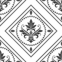 Elegant damask frame seamless tile pattern with intricate patterns and regal aesthetics concept as Intricate damask elegant frames create seamless tile patterns with regal aestheti Clean vector