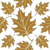 Elegant autumn seamless pattern with rich golden leaves and intricate details for a refined seasonal aesthetic concept as Refined autumn pattern with golden leaves and intricate de Clean Set 5 vector