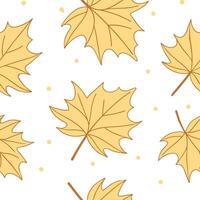 Elegant autumn seamless pattern with rich golden leaves and intricate details for a refined seasonal aesthetic concept as Refined autumn pattern with golden leaves and intricate de Clean Set 3 vector