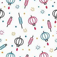 chinese new year seamless pattern white background vector