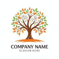 tree logo design template white background vector