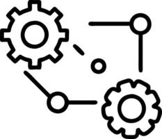 E commerce logistics visualized with cogs and gear mechanisms in wireframe style emphasizing online shopping and transportation process optimization concept as Concept showcases e Clean vector