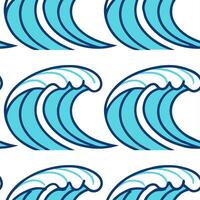 Dynamic summer waves seamless pattern with high energy waves and vibrant colors for lively beach projects concept as Lively beach wave pattern with high energy waves and vibrant co Clean Set 2 vector