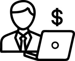 Digital banking and financial technology with businessman using laptop displaying online banking on virtual screen illustrating finance and banking networking concepts concept as Clean vector