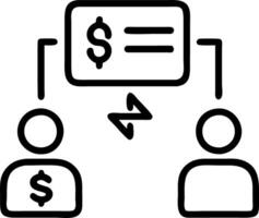 Developer collaborates with finance and commerce departments to develop software system streamlining transactions supporting sales and enabling effective decision making on shared Clean vector