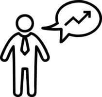 Development and growth concept businessman plan growth increase positive indicators business concept as Businessman plans growth focuses on improving positive indicators and busine Clean vector