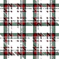 Design a seamless pattern featuring traditional Scottish tartan in deep red and forest green hues concept as Create a repeating pattern showcasing classic Scottish tartan with inte Clean vector