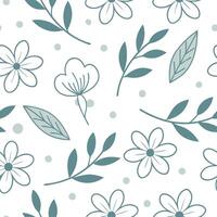 Delicate spring floral seamless pattern with fine lines and muted color palette for soft and tranquil designs concept as Soft spring floral pattern featuring delicate lines and a m Clean Set 2 vector