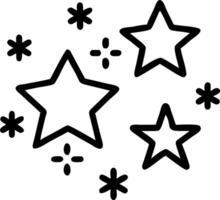 Defocused Christmas stars lights with falling snowflakes create a serene winter holiday background with copy space concept as Offers a subtle and elegant backdrop perfect for holi Clean vector