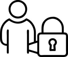 Cybersecurity and privacy concepts to protect data and encryption secure internet network security technology with businessman protecting personal data by lock icon concept as Busi Clean Set 2 vector