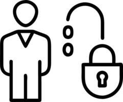 Cybersecurity and privacy concepts to protect data and encryption secure internet network security technology with businessman protecting personal data by lock icon concept as Busi Clean vector