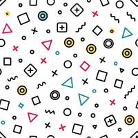 a circular pattern with colorful geometric shapes white background vector