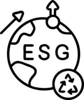 Crystal globe features sustainable development and ESG icons symbolizing environment social governance and business cooperation for a sustainable world concept as Crystal globe fe Clean vector