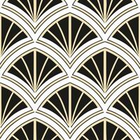 Create a seamless pattern featuring geometric Art Deco motifs in gold and black concept as Design a repeating pattern with bold geometric shapes capturing the elegance of Art Deco Clean vector