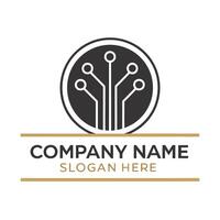 a logo for a company that is called tech white background vector