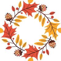 Cozy autumn wreath seamless tile pattern with colorful leaves and seasonal accents concept as Colorful autumn leaves and seasonal accents create a cozy autumn wreath seamless tile Clean vector