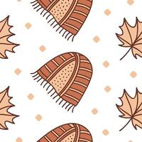 Cozy autumn knitted blanket seamless tile pattern with warm colors and textured details concept as Warm colors and textured knit details create a cozy autumn knitted blanket seamle Clean vector