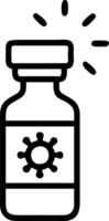 Covid 19 vaccination with glowing blue vaccine bottle representing immunization treatment using low poly particle and triangle wireframe concept as Concept highlights global healt Clean vector