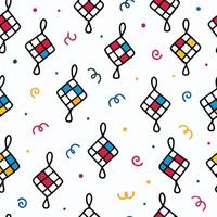 a pattern with colorful squares and circles vector