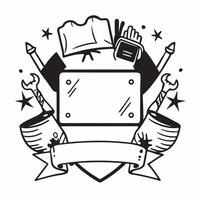 Construction Helmet and Blueprints Border with Honoring Labor Day Wording concept as A striking border frame featuring a construction helmet and blueprints symbols of construction Clean Set 4 vector