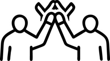 Congregation gathers hands linked for mutual prayer offering support unity and blessings within a faith community concept as Diverse believers stand in solidarity petitioning for Clean vector