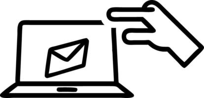 closeup woman hand using laptop pc email icon email concept concept as A woman works on her laptop while engaging with email notifications symbolizing digital communication and ema Clean vector