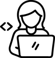 Closeup woman coding HTML and programming on laptop symbolizes innovation development and digital transformation concept as Highlights technological expertise web development and Clean vector
