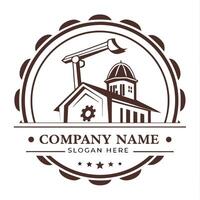 a logo for a company that is, called the company name white background vector