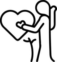 closeup hands woman hugging tree heart copy space concept as Close up of a woman hugging a tree with a heart symbol representing love for nature environmental awareness and sustain Clean vector