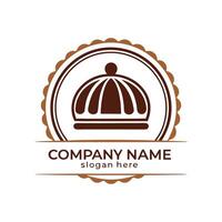 a logo for a bakery or cafe white background vector