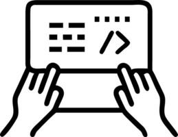 closeup coding screen woman hands coding html programming laptop development web developer concept as Close up of a woman coding HTML on her laptop screen showcasing focus on web d Clean vector