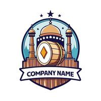 a logo for a company called the company name white background vector