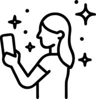 close up hand woman using smartphone night light bokeh background concept as A woman uses her smartphone under a glowing night light backdrop with bokeh effects symbolizing modern Clean vector