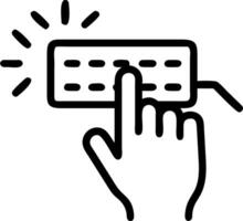 Close up fingers typing on the computer keyboard pressing buttons typing simple close up with lens flare concept as A close up of fingers typing on a keyboard demonstrating product Clean vector