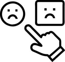 close up customer hand choose smiley face blurred sad icon wood cube service rating satisfaction concept as A customer selects a smiley face on a wooden cube highlighting satisfact Clean vector