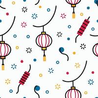 chinese new year seamless pattern, background vector