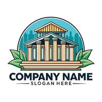 a logo for a company that is company name white background vector