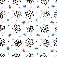 a white background with a daisy pattern white background vector