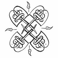 Celtic knots and shamrocks seamless tile pattern with green hues and traditional designs for Irish decor concept as Traditional Celtic knots and shamrocks arranged seamlessly with Clean vector