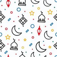 ramadan seamless pattern background vector