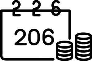 Calendar happy new year 2026 with graph and stack of growth coins financial annual plan for saving money budget tax investment savings New Year Resolution retirement concept conce Clean vector