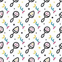 a pattern with a lot of different colored spoons white background vector