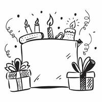 Candles and Gifts Border with Best Friends Wording concept as A delightful border frame featuring candles and gifts symbolizing the warmth and generosity of Friendship Day The wor Clean vector