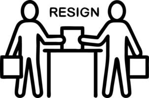 Businessmen hold boxes and resignation letters by desk in office representing the act of resigning changing jobs and career transitions concept as Businessmen hold boxes and resig Clean vector