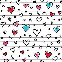 seamless pattern with hearts and arrows on a white backgro white backgroundund vector