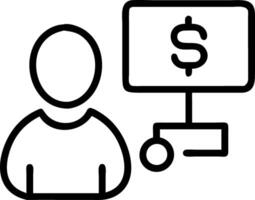 Businessman using computer to concept of fund financial investment management portfolio diversification concept as Businessman manages financial investments on computer focusing o Clean Set 2 vector